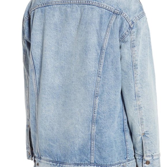 LEVI'S Oversize Faux Shearling Lined Trucker Jacket size 4xL - Picture 3 of 8